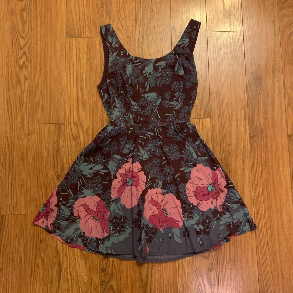 Fire Los Angeles Plum Floral Sundress